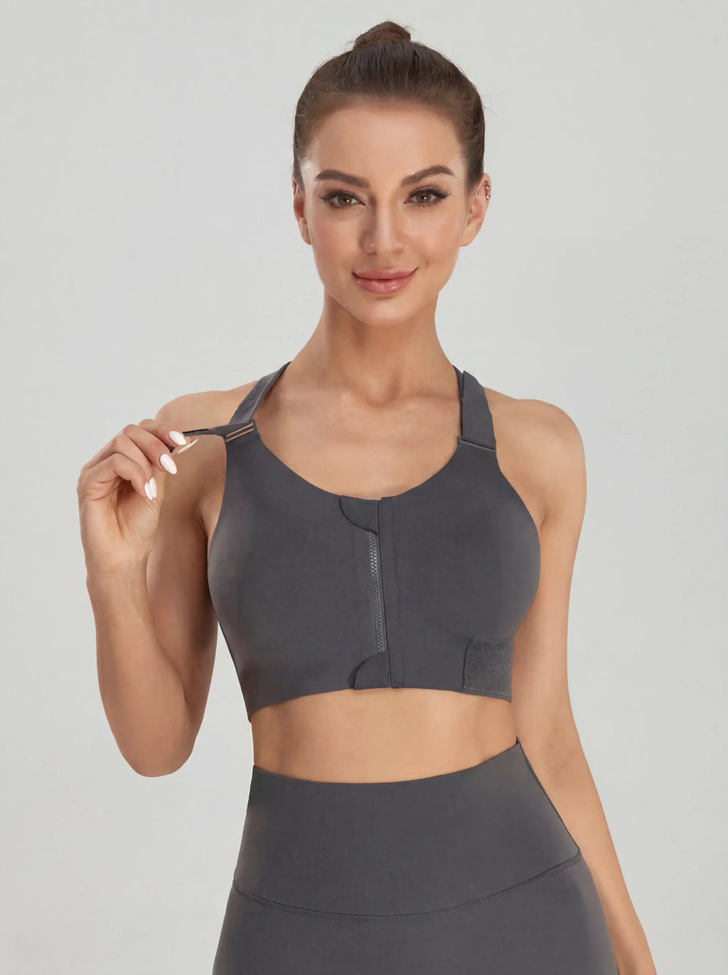 Everlooms PowerZip Lumber-Support Sports Bra