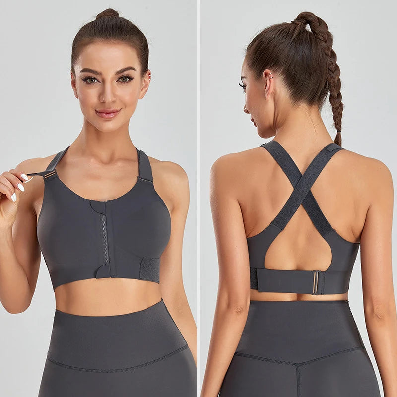Everlooms PowerZip Lumber-Support Sports Bra