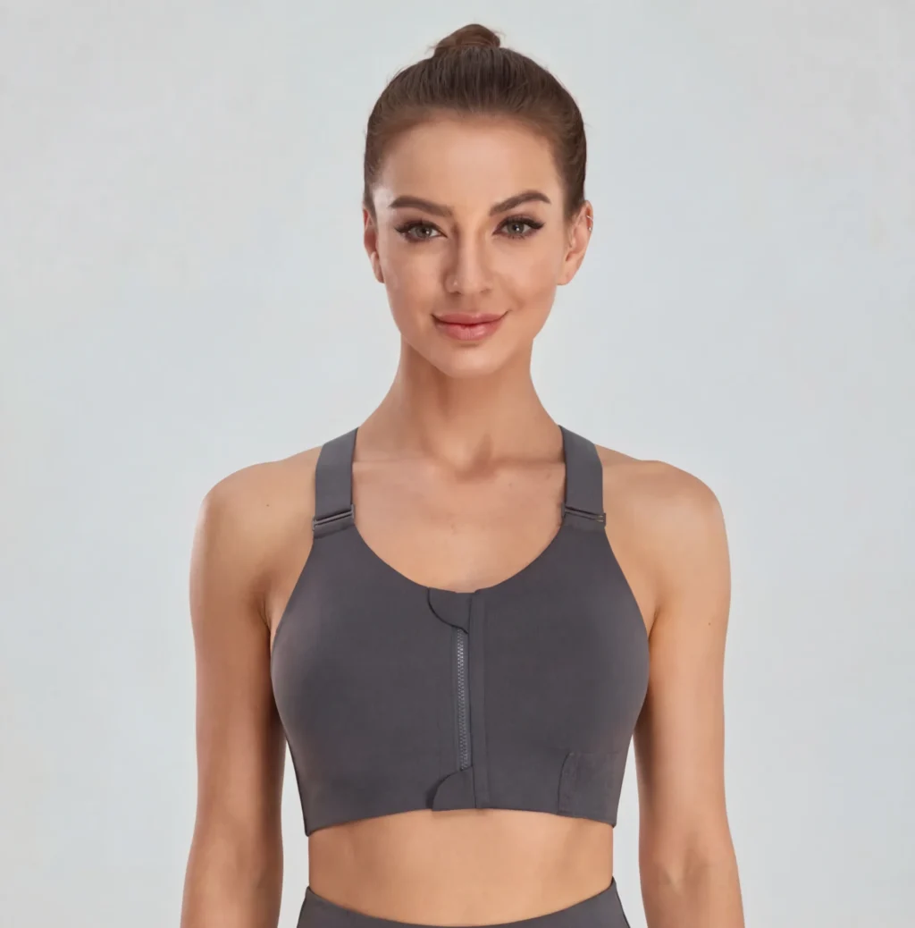 Everlooms PowerZip Lumber-Support Sports Bra